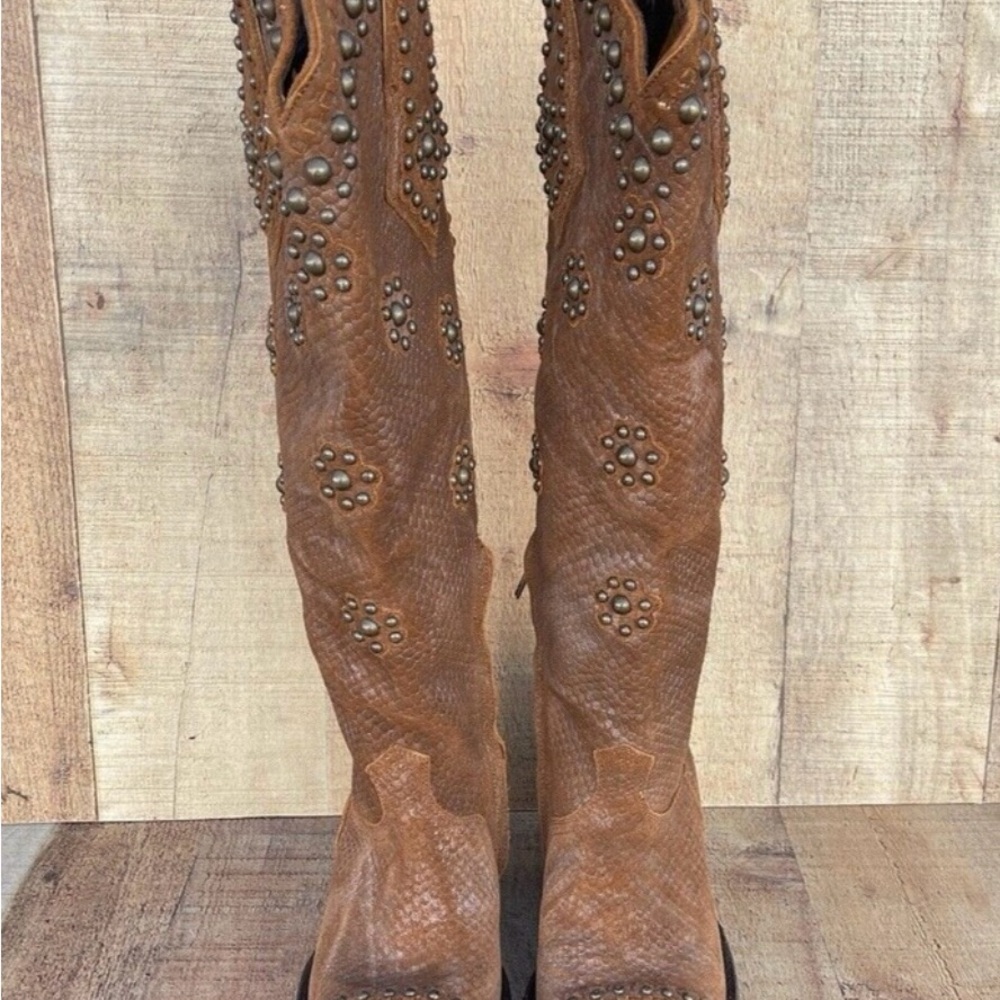Old Gringo Boots Savannah Dance Brown Studded Sundance Size 7.5 B - Picture 8 of 15